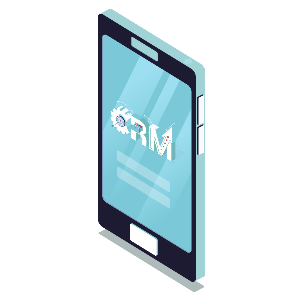 web design company dubai CRM text on mobile