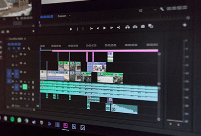 video production company dubai editing software interface